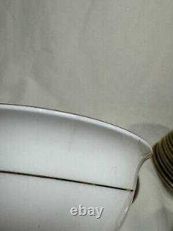 (10) Cauldon China Cobalt&Gold CUP & SAUCER SETS withArtist Signed Central Bouquet