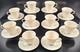 10 Lenox Hayworth Cups Saucers Set Elegant Gold Trim Drink Coffee Tea Dishes Lot