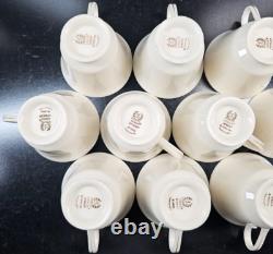 10 Lenox Hayworth Cups Saucers Set Elegant Gold Trim Drink Coffee Tea Dishes Lot