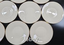 10 Lenox Hayworth Cups Saucers Set Elegant Gold Trim Drink Coffee Tea Dishes Lot