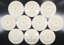 10 Lenox Hayworth Cups Saucers Set Elegant Gold Trim Drink Coffee Tea Dishes Lot