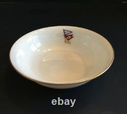 10 Pc Antique Lenox Breakfast Set 2 Ea Covered Muffin Dish Bowl Cup Saucer Flags