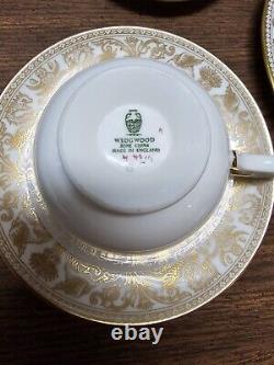 10 Piece WEDGWOOD Bone China FLORENTINE GOLD Dragons on White Place Setting