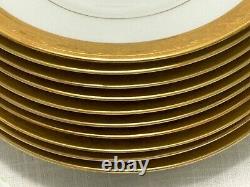 10 Raynaud Limoges AMBASSADOR Gold Encrusted Flat CUP & SAUCER Sets Excellent