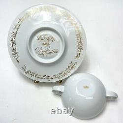 10 Rosenthal Magic Flute Papageno Gilt Porcelain Bouillon Cup and Saucers