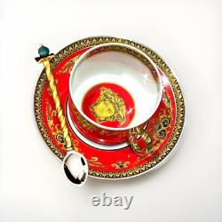 -12.5% Versace Medusa Red x1 Tea Cup & Saucer BRAND NEW £260 RRP