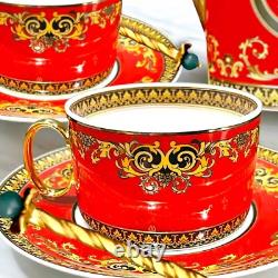 -12.5% Versace Medusa Red x1 Tea Cup & Saucer BRAND NEW £260 RRP