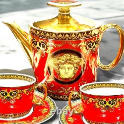 -12.5% Versace Medusa Red x1 Tea Cup & Saucer BRAND NEW £260 RRP