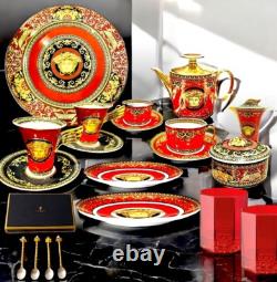 -12.5% Versace Medusa Red x1 Tea Cup & Saucer BRAND NEW £260 RRP