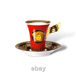 -12.5% Versace Medusa Red x1 Tea Cup & Saucer BRAND NEW £260 RRP