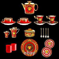 -12.5% Versace Medusa Red x1 Tea Cup & Saucer BRAND NEW £260 RRP