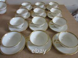 12 Antique Lenox gold design Rim Tea Cups and saucers for Parmelee Dohrmann Co