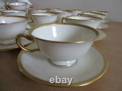 12 Antique Lenox gold design Rim Tea Cups and saucers for Parmelee Dohrmann Co