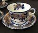 12 Cup & Saucer Sets Sevres Flow Blue With Gold New Wharf Pottery England