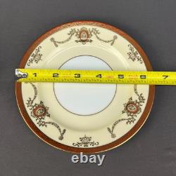 12 Noritake Rainbow Cream Soup Cups + Saucers Gold & Red Band 3982 1940s