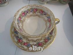 12 ROSENTHAL Old Vienna Cups & Saucers Ivory, Floral, Gold Scrolls