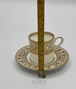12 Wedgewood China Espresso Cups Saucers Gold Florentine W4219 Mythical Figures