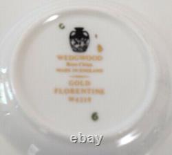 12 Wedgewood China Espresso Cups Saucers Gold Florentine W4219 Mythical Figures