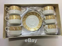 12 pcs Gold Coffee Tea Cups & Saucers Set With Gift Box Luxury Style Ideal