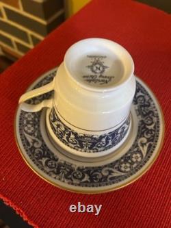 13 Noritake Inglewood cups/saucers, gold rimmed, made in Japan