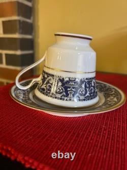 13 Noritake Inglewood cups/saucers, gold rimmed, made in Japan