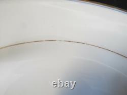 13 Pc Antique Haviland & Co Limoges Blue Handle Dessert Set Cups Saucers Plates