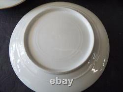 13 Pc Antique Haviland & Co Limoges Blue Handle Dessert Set Cups Saucers Plates