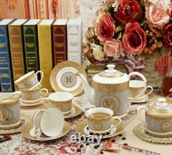15-pc Mosaic Tea & Coffee Set, Service for 6, Bone China Porcelain