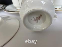 16 CUPS & SAUCERS FORSYTH H5197 Royal Doulton made England GREEN GOLD EXQUISITE