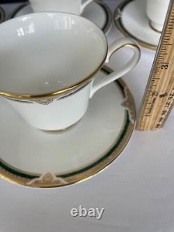 16 CUPS & SAUCERS FORSYTH H5197 Royal Doulton made England GREEN GOLD EXQUISITE