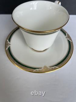 16 CUPS & SAUCERS FORSYTH H5197 Royal Doulton made England GREEN GOLD EXQUISITE