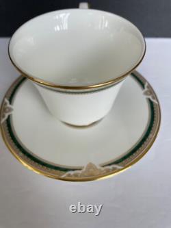 16 CUPS & SAUCERS FORSYTH H5197 Royal Doulton made England GREEN GOLD EXQUISITE