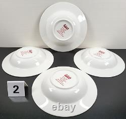 (16) Pc Sakura Galaxy Red Dinner Plates Soup Bowls Cups Saucers Set 14K Gold Lot
