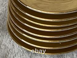 16pcs Suisse Langenthal Resista All Gold Lustre Demitasse Cups & Saucers Set