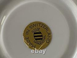16pcs Suisse Langenthal Resista All Gold Lustre Demitasse Cups & Saucers Set