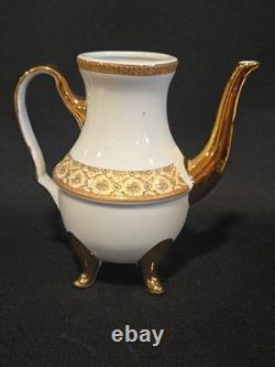 17pc Imperial Japan Design Demitasse Footed Cups Saucers Creamer Sugar Gold Gild