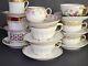 18 Piece Set Limoges 9 Cups 9 Saucers Gda Haviland Gold Hand Painted Art Deco