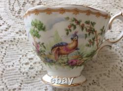 18 Royal Albert 6 CupsSaucersPlates Trio Chelsea Bird Maroon-Gold 1940's Avon