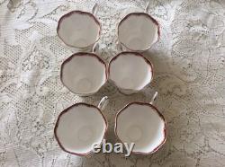 18 Royal Albert 6 CupsSaucersPlates Trio Chelsea Bird Maroon-Gold 1940's Avon