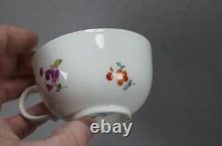 18th Century Meissen Hand Painted Floral & Gold Tea Cup & Saucer Circa 1763-1774