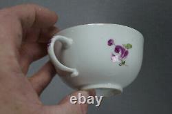 18th Century Meissen Hand Painted Floral & Gold Tea Cup & Saucer Circa 1763-1774