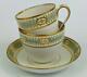 18thc Antique True Trioderbygold Gilt C1790porcelain Tea Coffee Cup Saucer