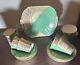 1920's Radford Fenton Gold And Hand Painted 4 Tea And 4 Coffee Cups & Saucers