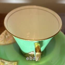 1920's Radford Fenton Gold And Hand Painted 4 Tea And 4 Coffee Cups & Saucers