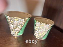 1920's Radford Fenton Gold And Hand Painted 4 Tea And 4 Coffee Cups & Saucers