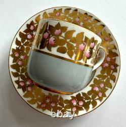 1930 Tiffany Demitasse Coffee Set Bone China Porcelain Cups Saucers Gold 1930 Tiffany Demitasse Coffee Set Bone China Porcelain Cups Saucers Gold
