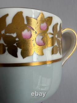 1930 Tiffany Demitasse Coffee Set Bone China Porcelain Cups Saucers Gold