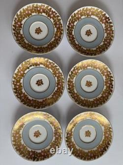 1930 Tiffany Demitasse Coffee Set Bone China Porcelain Cups Saucers Gold