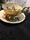 1950's Aynsley Signed J. A. Bailey Cabbage Rose Bouquet Gold Cup And Saucer