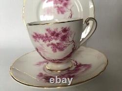 1960s Shelley Rural England 14305 tea cup & saucer, plate & Sugar Bowl